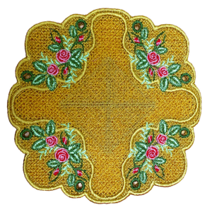 Embroidered Convertible Coaster - Gold